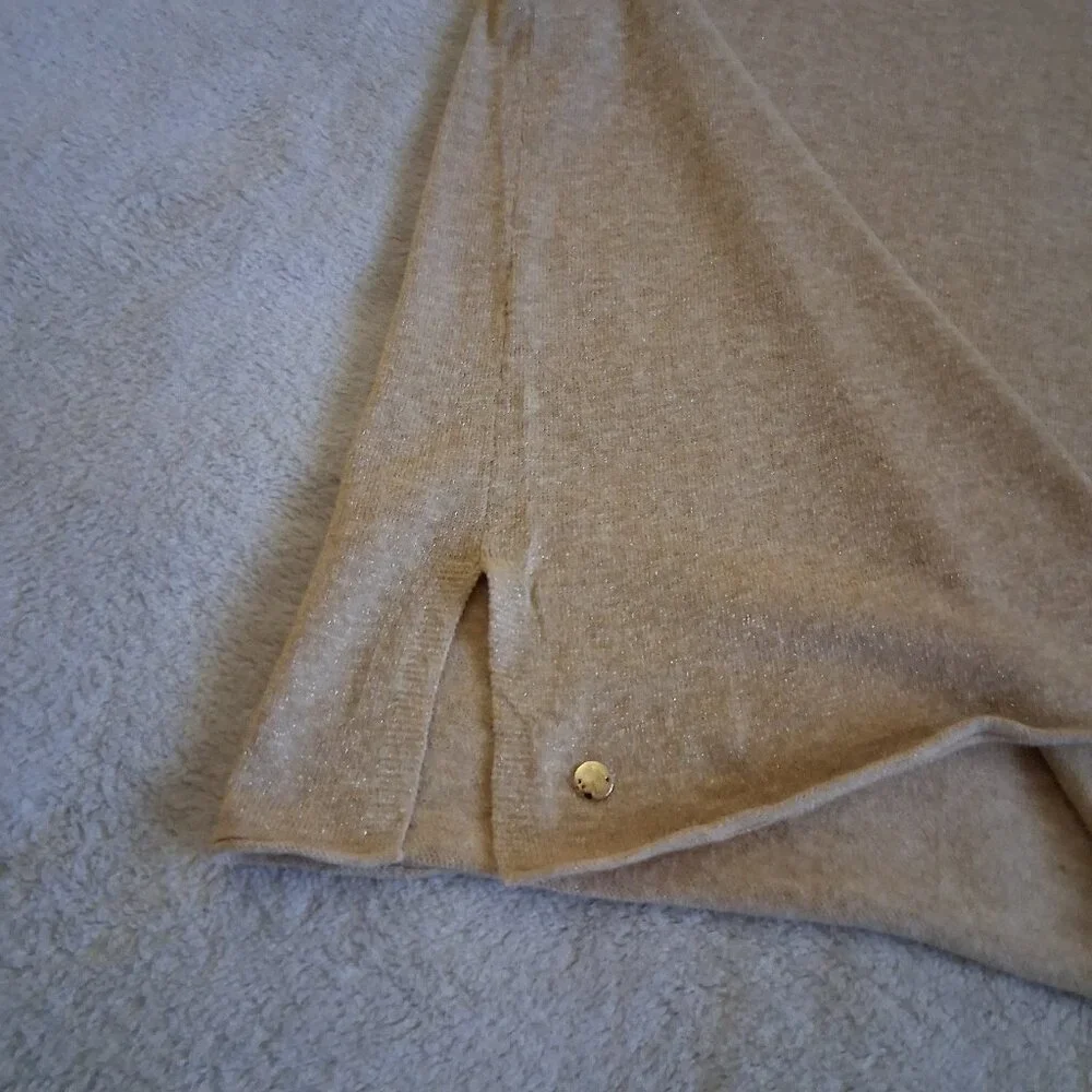 Lilly Pulitzer Women's Large Gold Metallic Linen Blend Lightweight Knit Tank Top - Picture 11 of 13